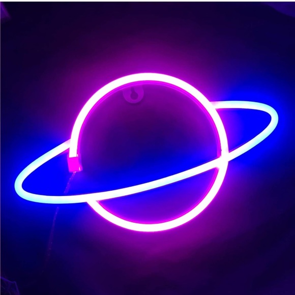 Retro Outer Space Planet Galaxy Universe Neon Light Room Decor for Dorm/Indoor - Picture 2 of 5